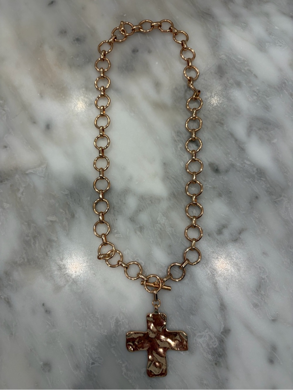 viral gold cross necklace